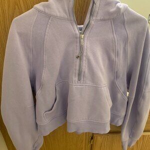 Lululemon Light Purple Scuba Half Zip Hoodie
